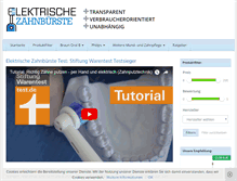 Tablet Screenshot of elektrische-zahnbuerste.com